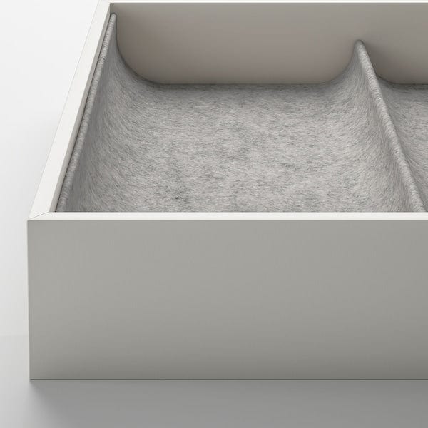 Ikea KOMPLEMENT - Pull-out tray with insert, white stained oak effect, 100x58 cm