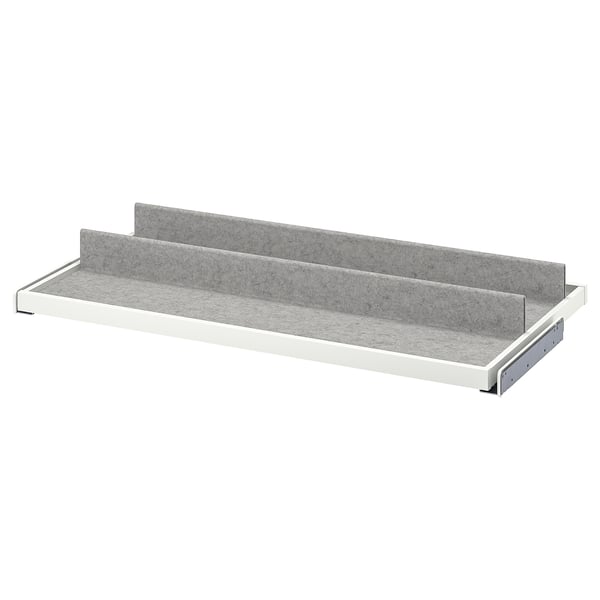 KOMPLEMENT pull-out tray with shoe insert, white/light grey, 100x58 cm