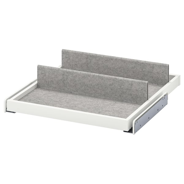 KOMPLEMENT pull-out tray with shoe insert, white/light grey, 50x58 cm