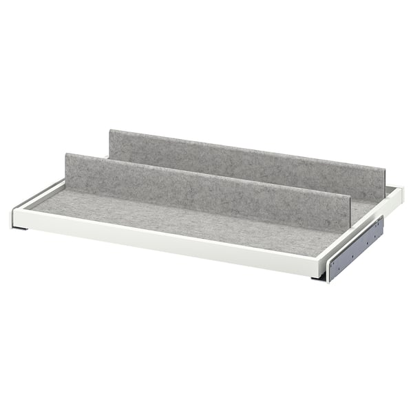 KOMPLEMENT pull-out tray with shoe insert, white/light grey, 75x58 cm