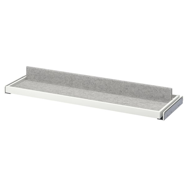 KOMPLEMENT - KOMPLEMENT Pull-out tray with shoe insert, white/light grey, 100x35 cm