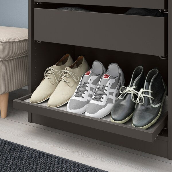 KOMPLEMENT - Pull-out tray with shoe insert, dark grey/light grey, 75x35 cm