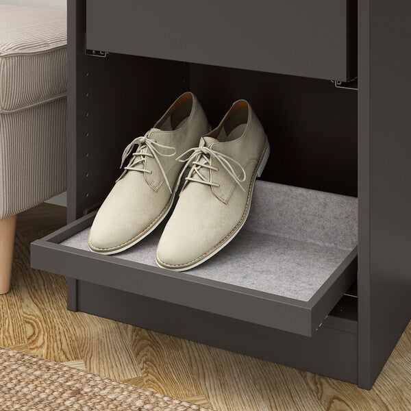 KOMPLEMENT - Pull-out tray with shoe insert, dark grey/light grey, 50x35 cm