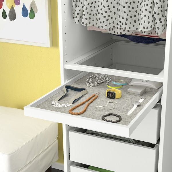 Ikea KOMPLEMENT - Pull-out tray with drawer mat, white/light grey, 50x58 cm