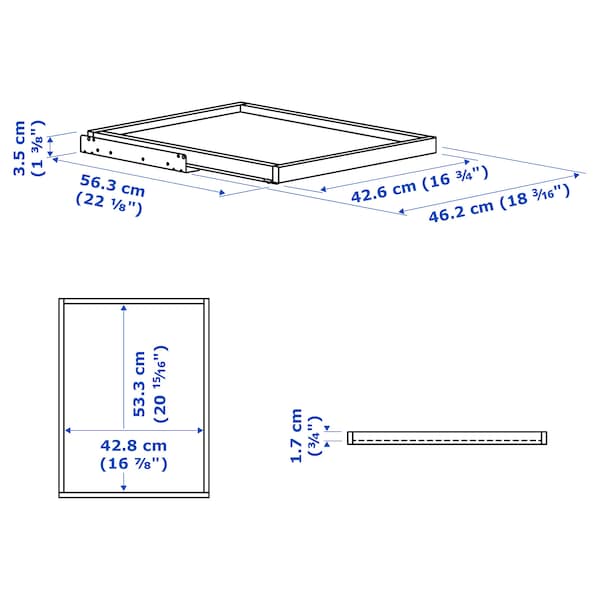 KOMPLEMENT - Pull-out tray, grey-beige, 50x58 cm