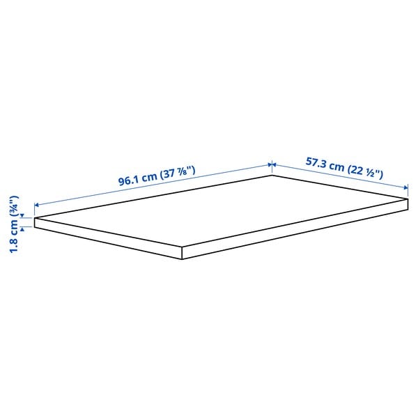 Ikea KOMPLEMENT - Shelf, grey-beige, 100x58 cm