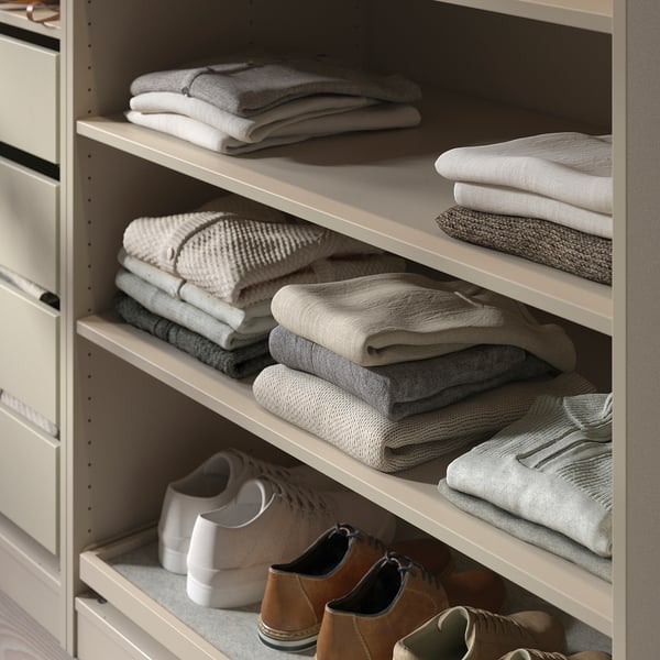 KOMPLEMENT - KOMPLEMENT Shelf, grey-beige, 100x58 cm