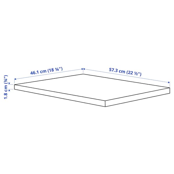 Ikea KOMPLEMENT - Shelf, dark grey, 50x58 cm