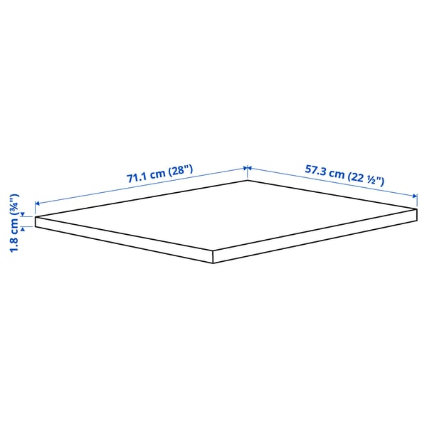 KOMPLEMENT - KOMPLEMENT Shelf, dark grey, 75x58 cm