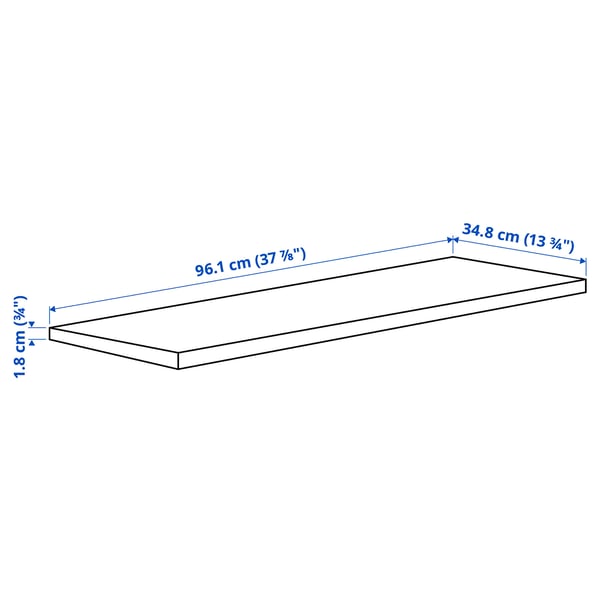 KOMPLEMENT shelf, dark grey, 100x35 cm