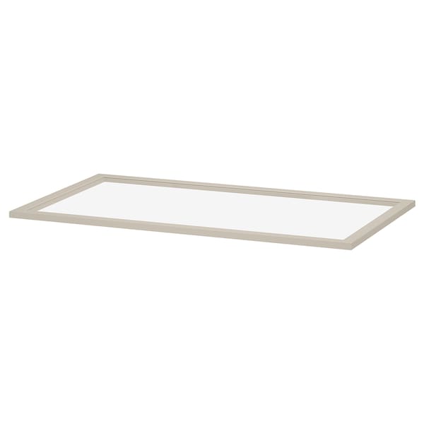 Ikea KOMPLEMENT - Glass shelf, grey-beige, 100x58 cm