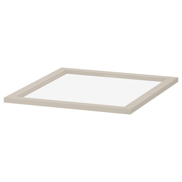 KOMPLEMENT - Glass shelf, grey-beige, 50x58 cm