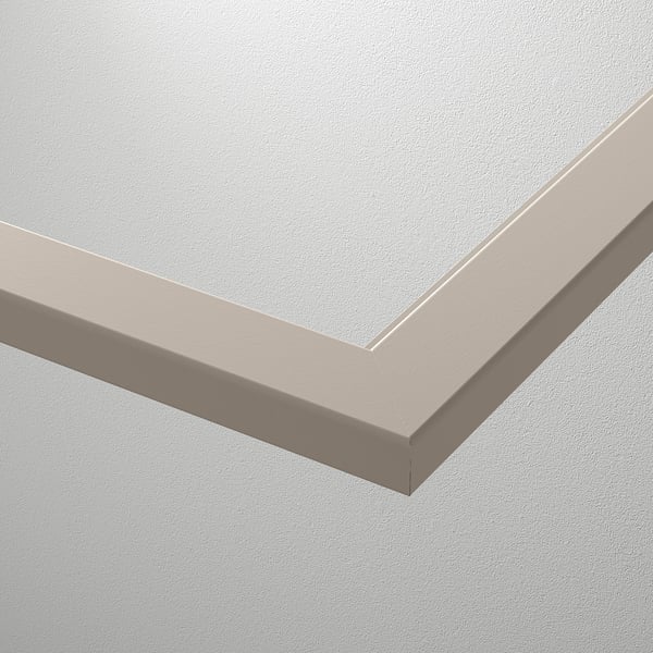 KOMPLEMENT glass shelf, grey-beige, 75x58 cm