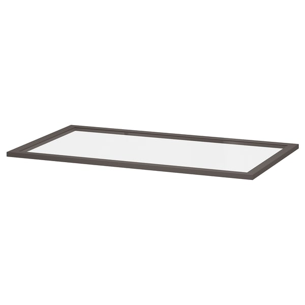KOMPLEMENT glass shelf, dark grey, 100x58 cm