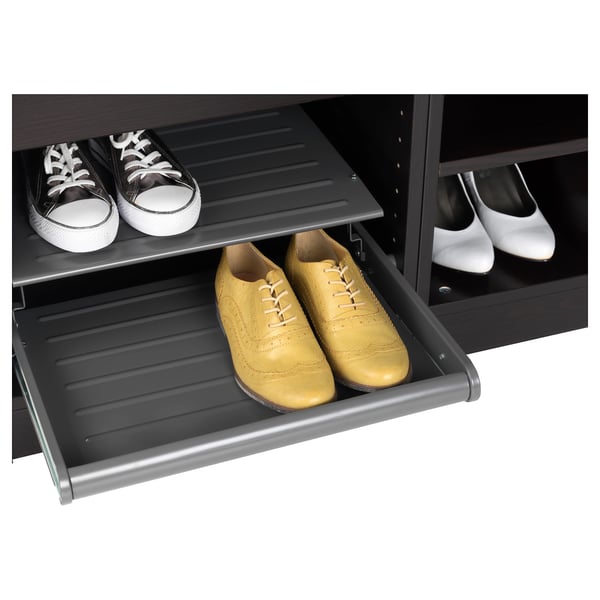 KOMPLEMENT pull-out shoe shelf, dark grey, 50x58 cm