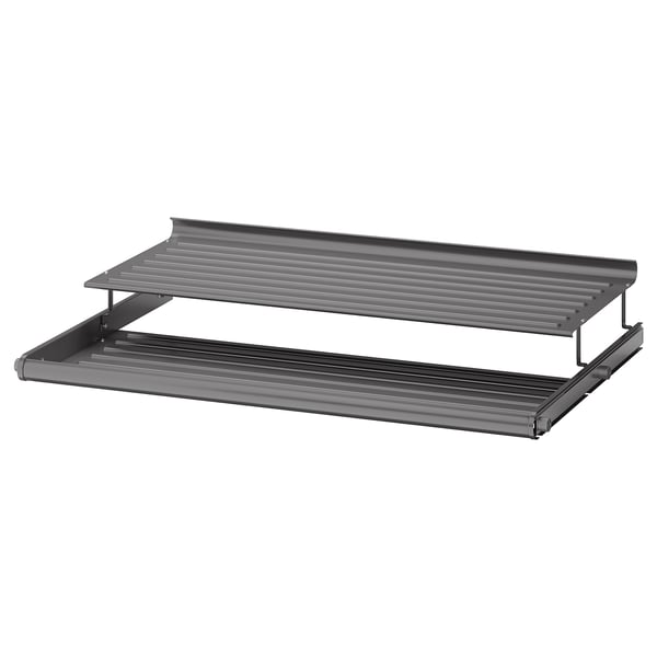 KOMPLEMENT pull-out shoe shelf, dark grey, 100x58 cm