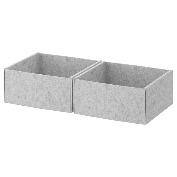 KOMPLEMENT box, light grey, 25x27x12 cm, 2 pack