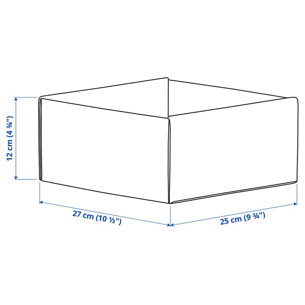 KOMPLEMENT box, light grey, 25x27x12 cm, 2 pack