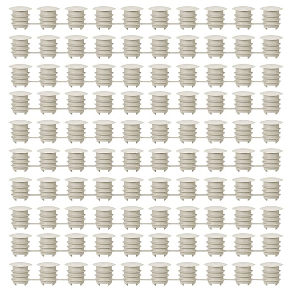 KOMPLEMENT - Cover cap, grey-beige, 100 pack