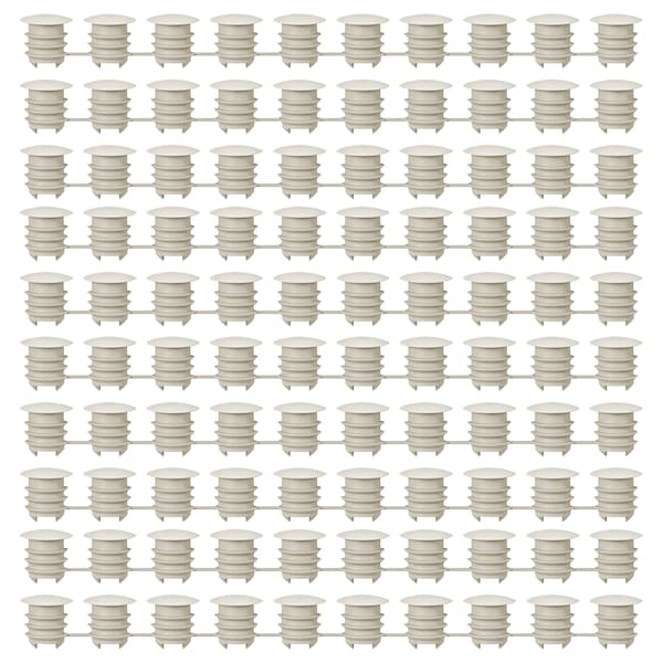 Ikea KOMPLEMENT - Cover cap, grey-beige, 100 pack