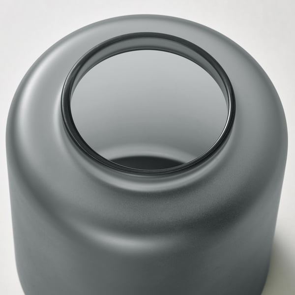 KONSTFULL vase, grey, 9 cm