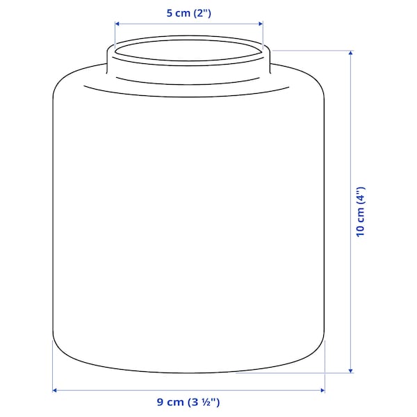 Ikea KONSTFULL - Vase, grey,10 cm