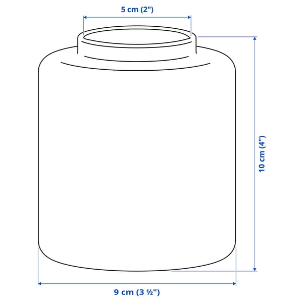 KONSTFULL vase, grey, 9 cm