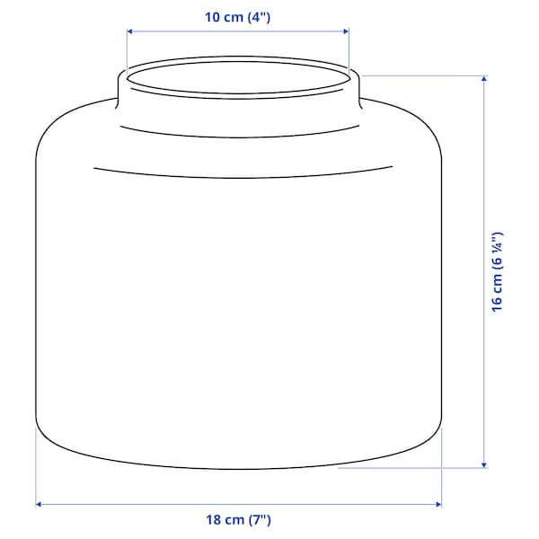 Ikea KONSTFULL - Vase, green-brown, 16 cm