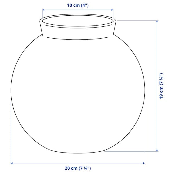 KONSTFULL - Vase, green, 19 cm