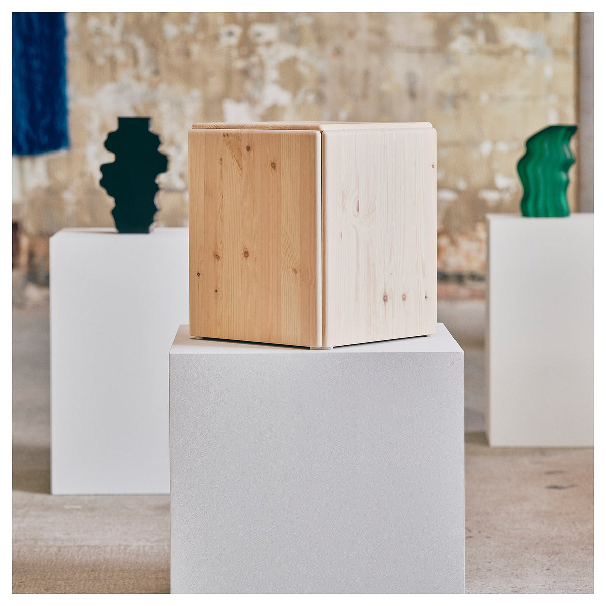 KONSTRUNDA stool, pine, 33x38x33 cm