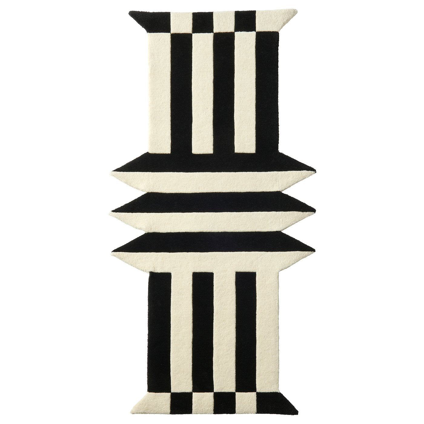 KONSTRUNDA rug, white/black, 80x160 cm