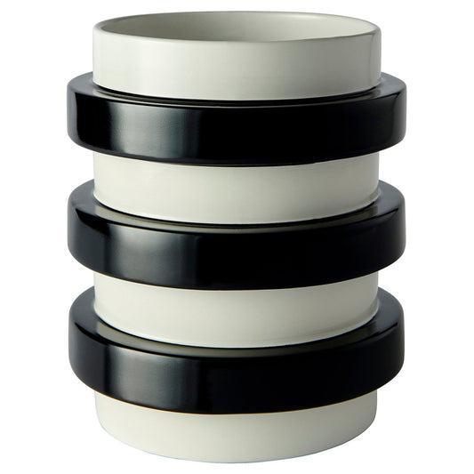 KONSTRUNDA vase, white/black, 22 cm
