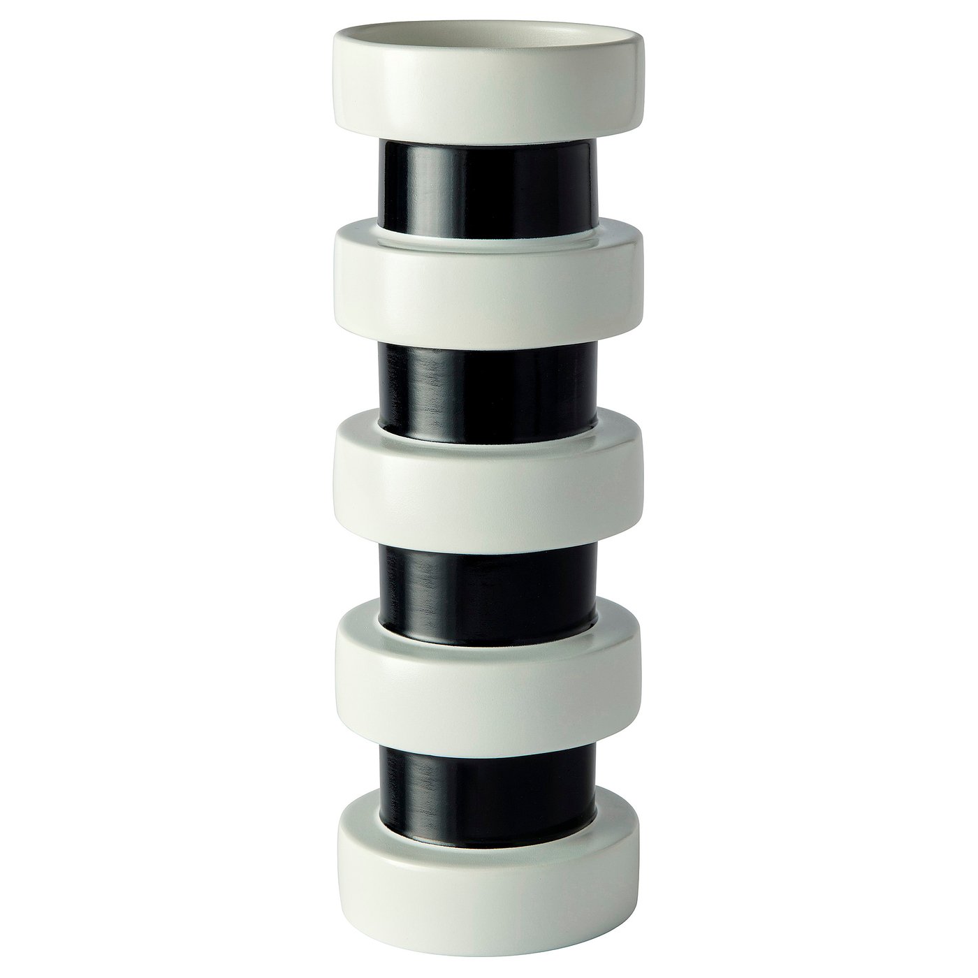 KONSTRUNDA vase, white/black, 29 cm