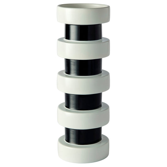 KONSTRUNDA vase, white/black, 29 cm