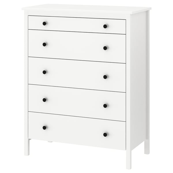 KOPPANG chest of 5 drawers, white, 90x44x114 cm