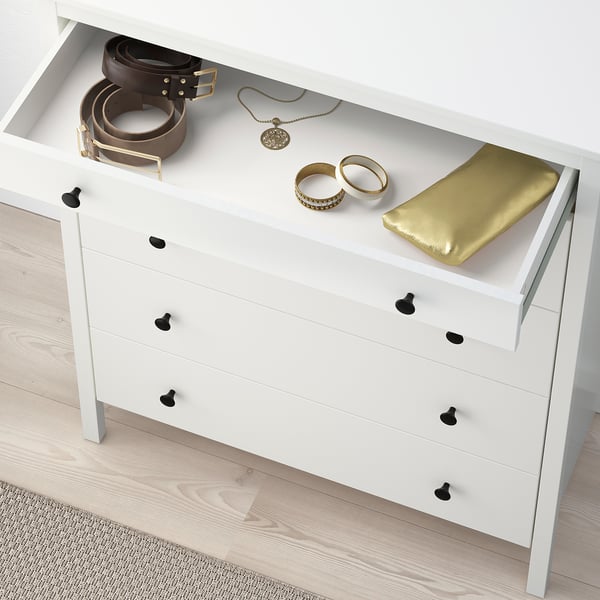 KOPPANG chest of 5 drawers, white, 90x44x114 cm
