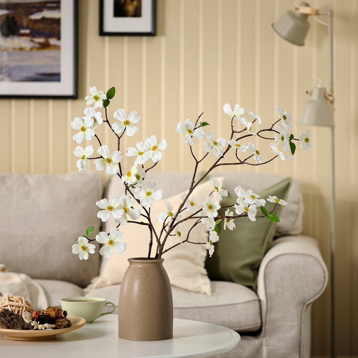KOPPARBJÖRK vase, light brown, 21 cm