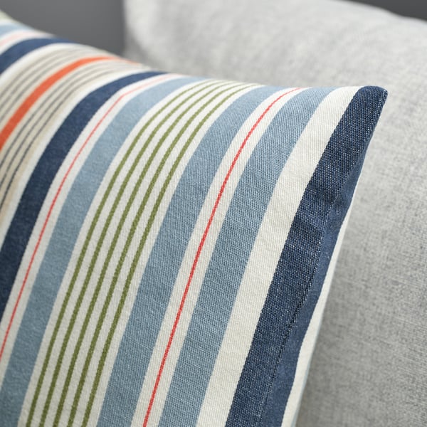 KORALLBUSKE cushion cover, light blue/multicolour, 50x50 cm