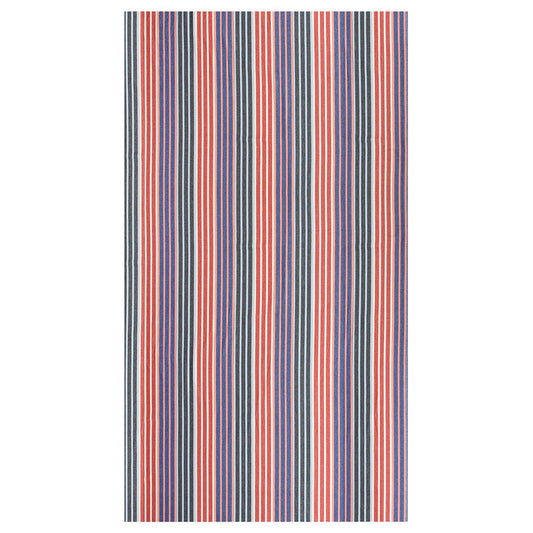 KORALLBUSKE pre-cut fabric, dark blue/red stripe pattern, 150x300 cm