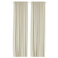 KORGMOTT block-out curtains, 1 pair, beige/with heading tape, 145x300 cm