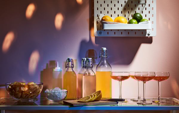 KORKEN bottle with stopper, clear glass, 0.5 l