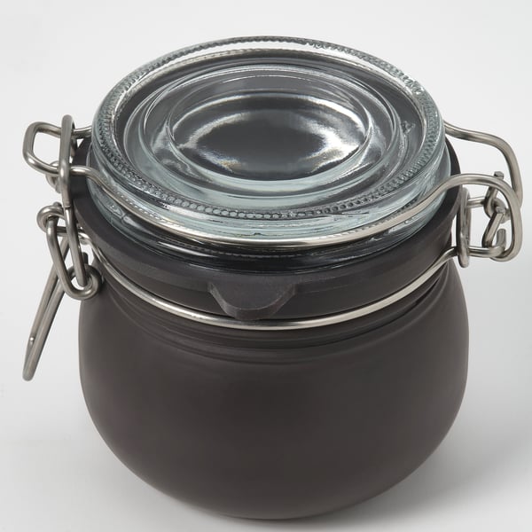 KORKEN - Jar with lid, mixed colours, 13.0 cl