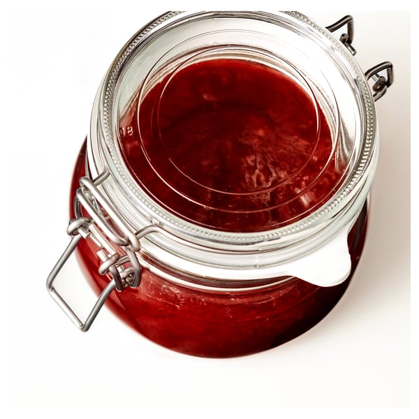 KORKEN jar with lid, clear glass, 0.5 l