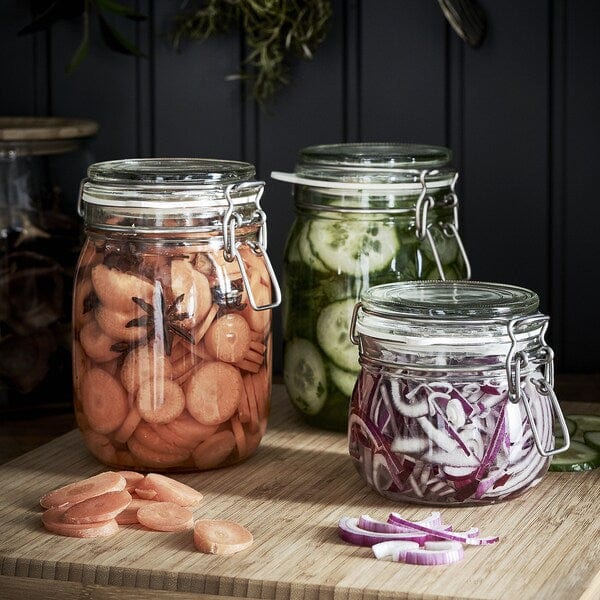 Ikea KORKEN - Jar with lid, clear glass, 1 l