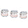 KORKEN jar with lid, glass printed, 13 cl, 3 pack