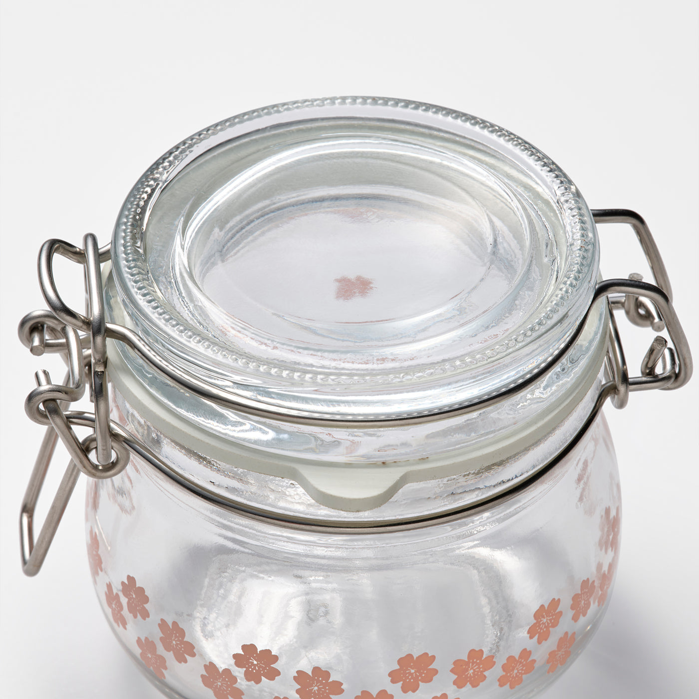 KORKEN jar with lid, glass printed, 13 cl, 3 pack