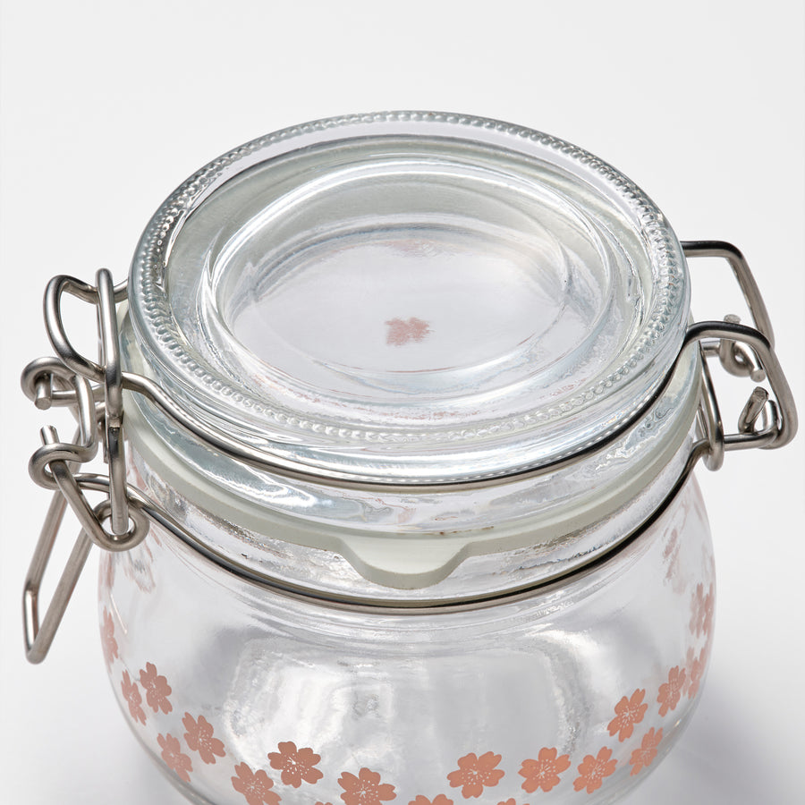KORKEN jar with lid, glass printed, 13 cl, 3 pack