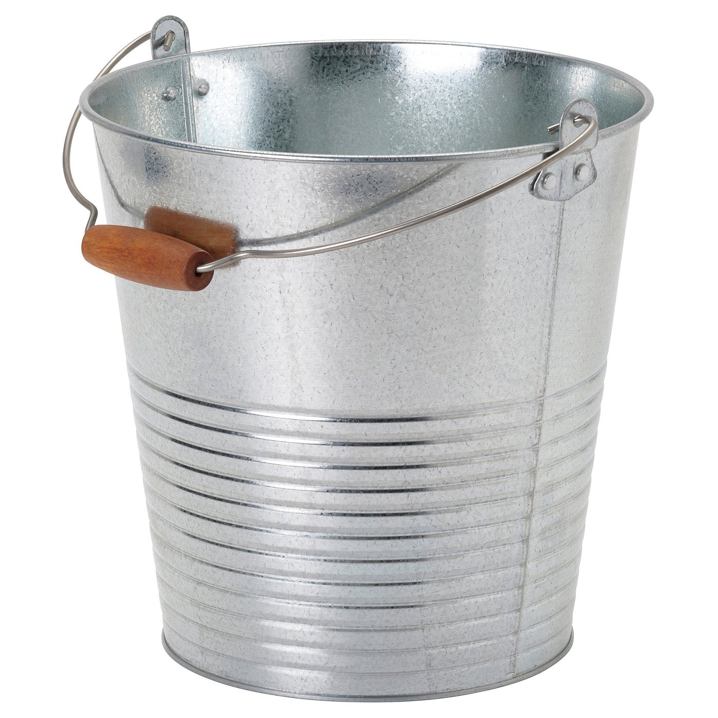 KORKGRAN bucket/plant pot, in/outdoor/galvanised, 28 cm