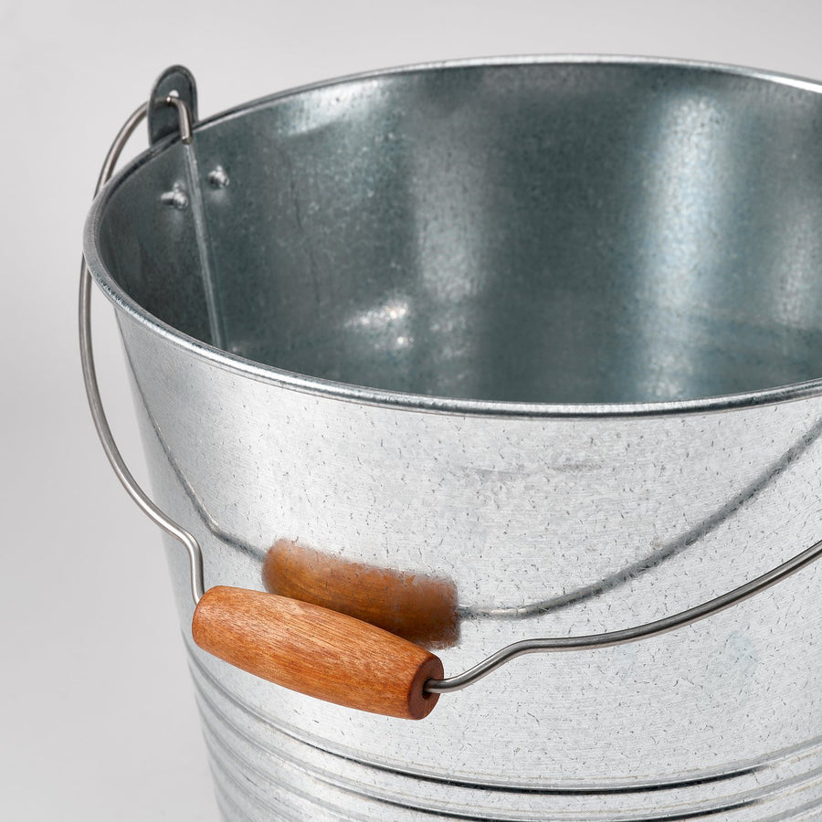 KORKGRAN bucket/plant pot, in/outdoor/galvanised, 28 cm