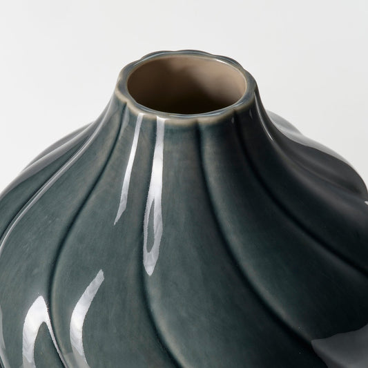 KORNSPARV vase, grey-blue, 22 cm